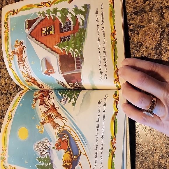 Vintage The Night Before Christmas Hardcover Book - Picture 6 of 6